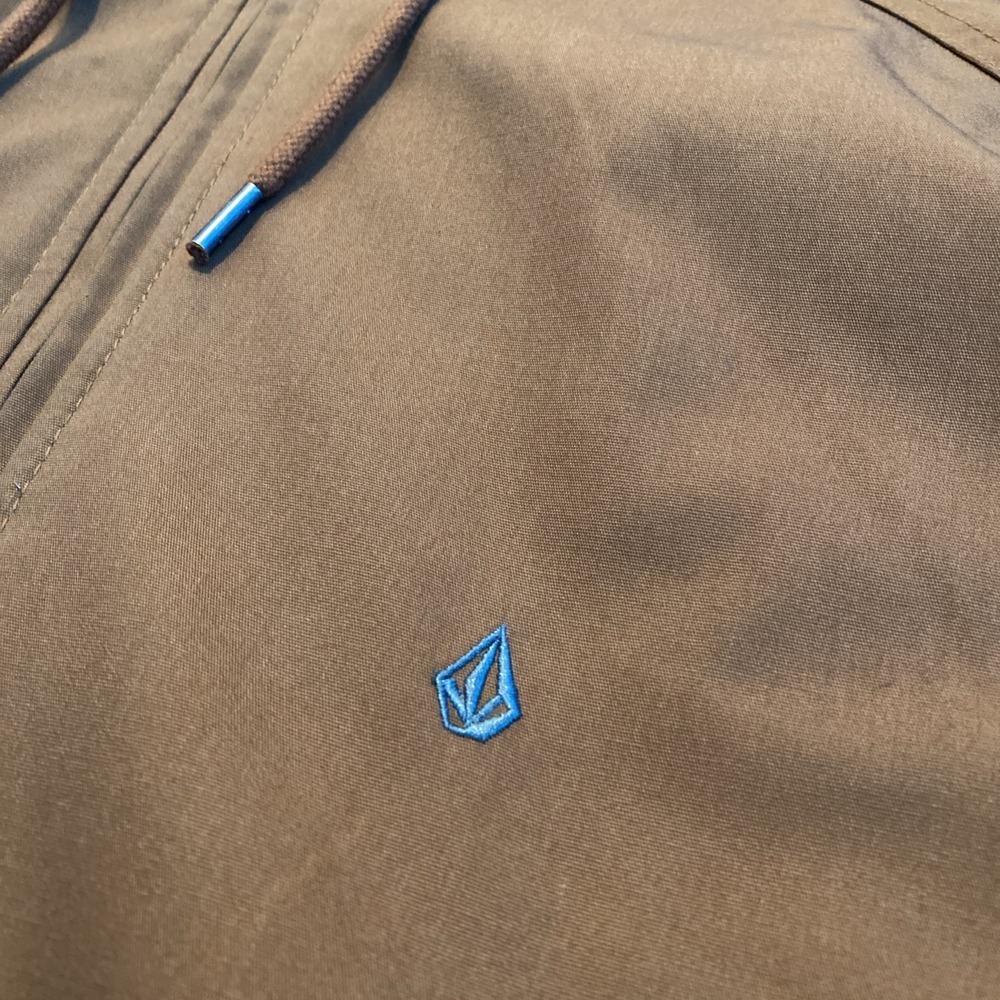 Volcom Hernan Jacket Mens Medium Brown Heavy Weight Hooded Water Resistant Coat - Picture 9 of 10
